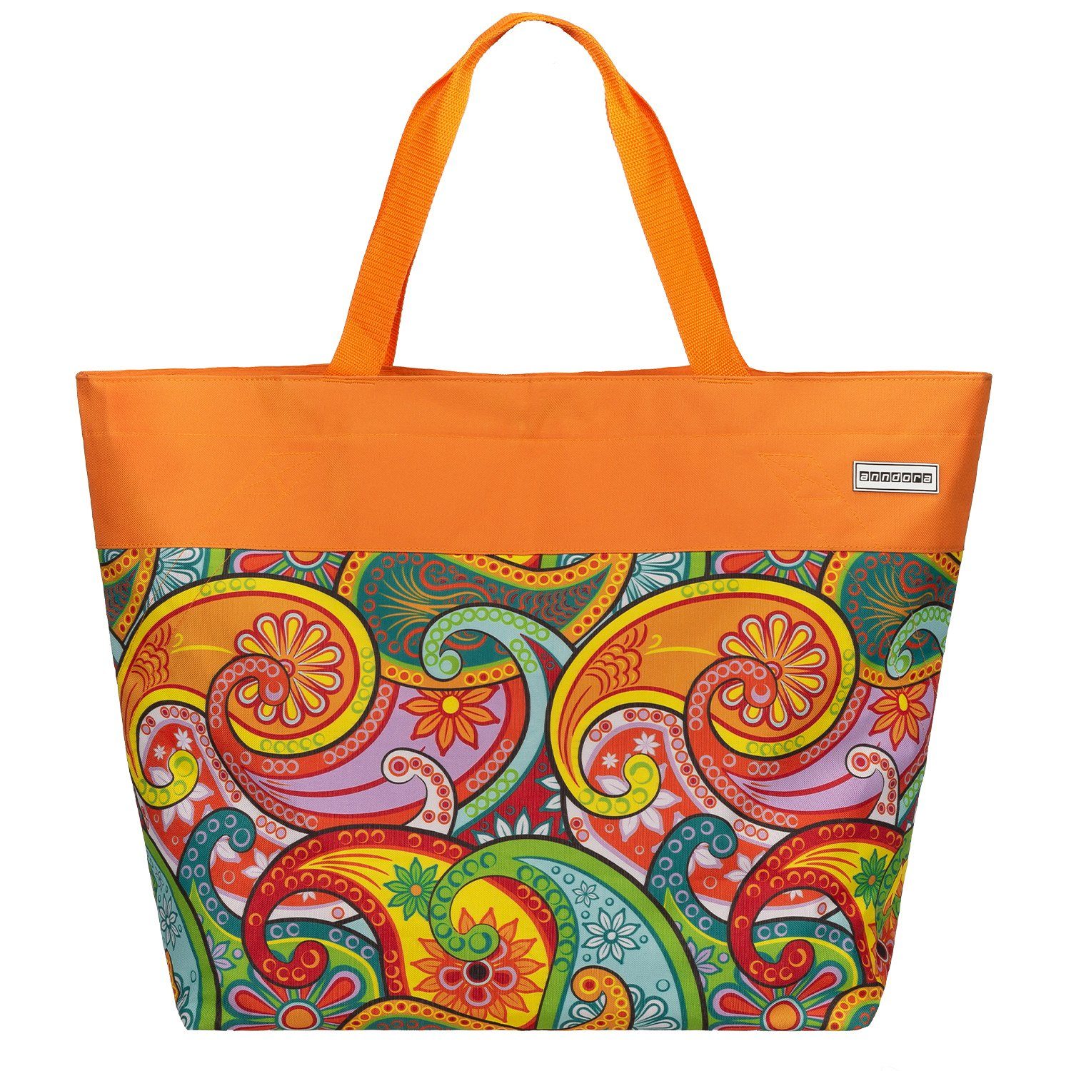 anndora XL-Strandtasche Schultertasche Freizeittasche 40 Liter, Geräumig – Stabil – Mit Reißverschluss – Innen- & Außenfach – Bild 3 von 5
