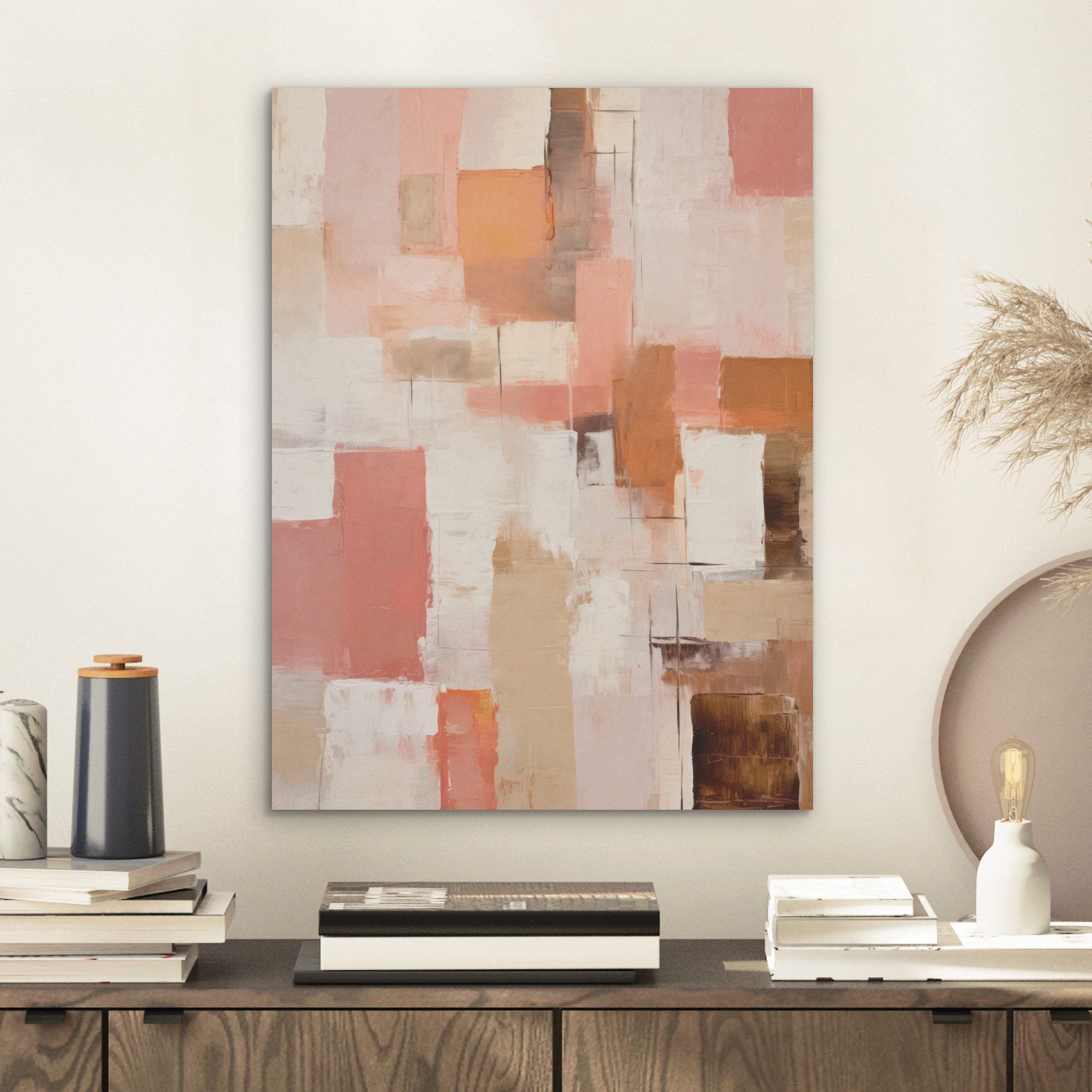 MuchoWow Gemälde Kunst - Rosa - günstig online kaufen