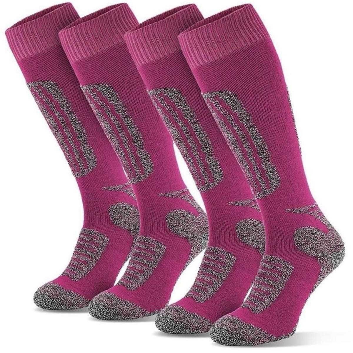 Black Snake Skisocken Funktionssocken (2-Paar) gepolsterte Sportsocken Ski Snowboard Pink