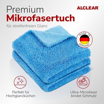 ALCLEAR 820203K_3 Mikrofaser Küchentücher für Hochglanzküchen Küchenreiniger Mikrofasertuch (70% Polyester, 30% Polyamid, 40x40 cm)