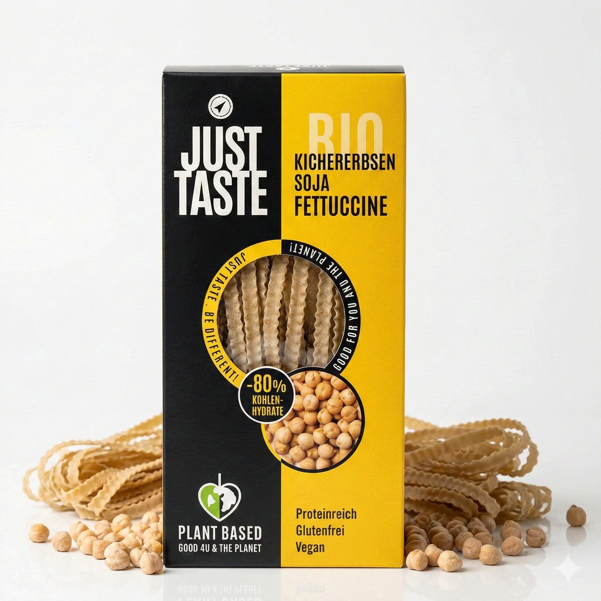 JUST Nudeln Just Taste Kichererbsen-Soja Fettuccine