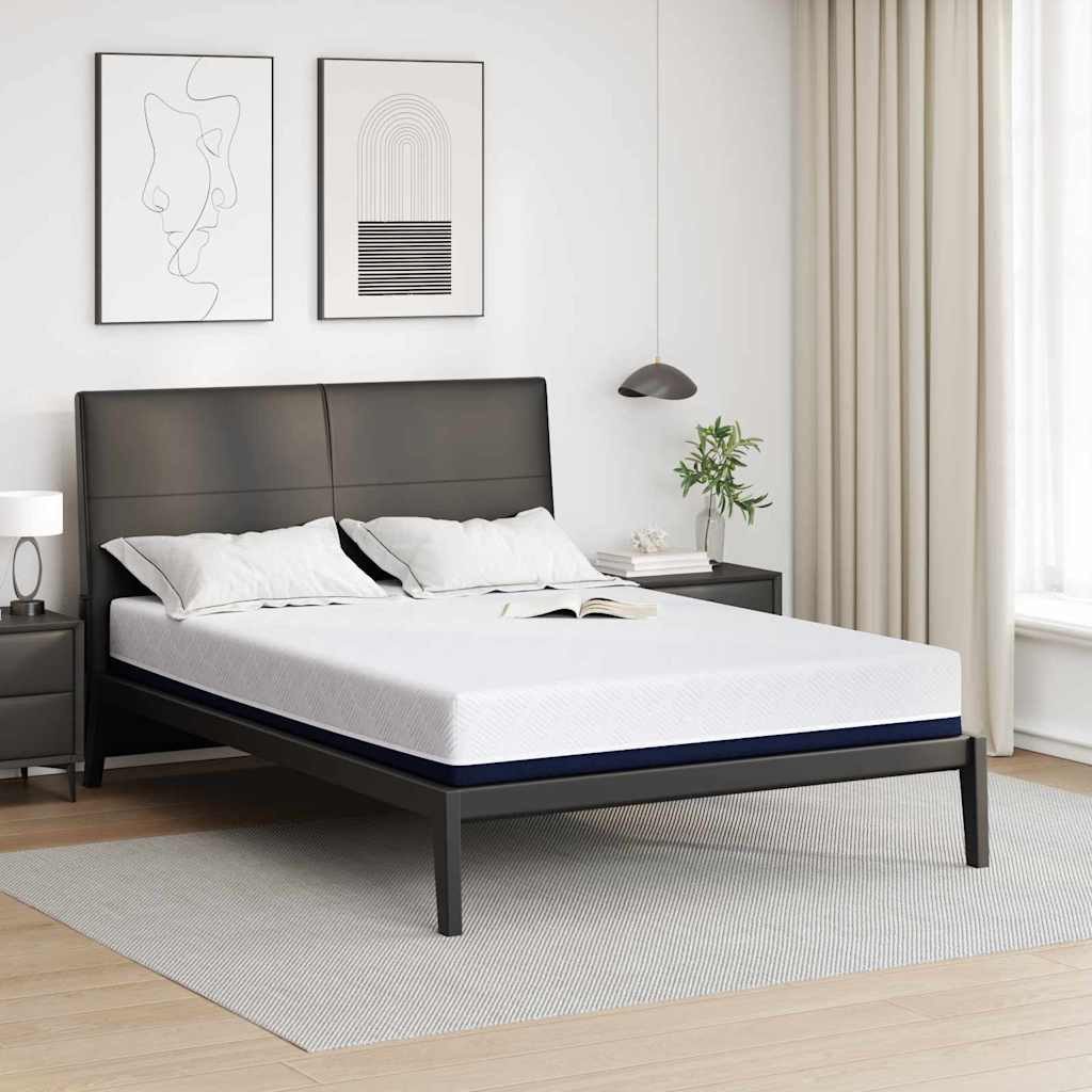 Boxspringmatratze Matratze Weiß und Blau 160 x 200 cm Jacquard-Stoff, vidaXL, 20 cm hoch