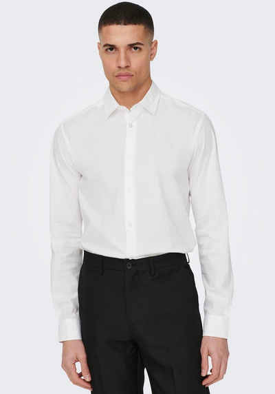 ONLY & SONS Langarmhemd ONSANDY SLIM EASY IRON POPLIN SHIRT