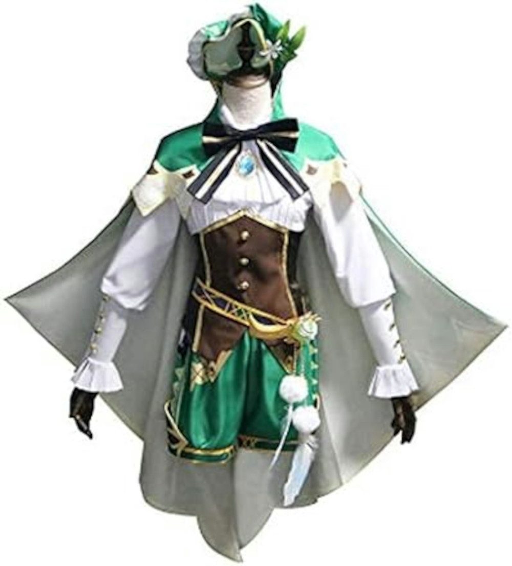 UE Stock Kostüm Genshin Impact Venti Cosplay Kostüm Erwachsene Halloween Uniform XL, beliebte Wahl für Fans des Spiels