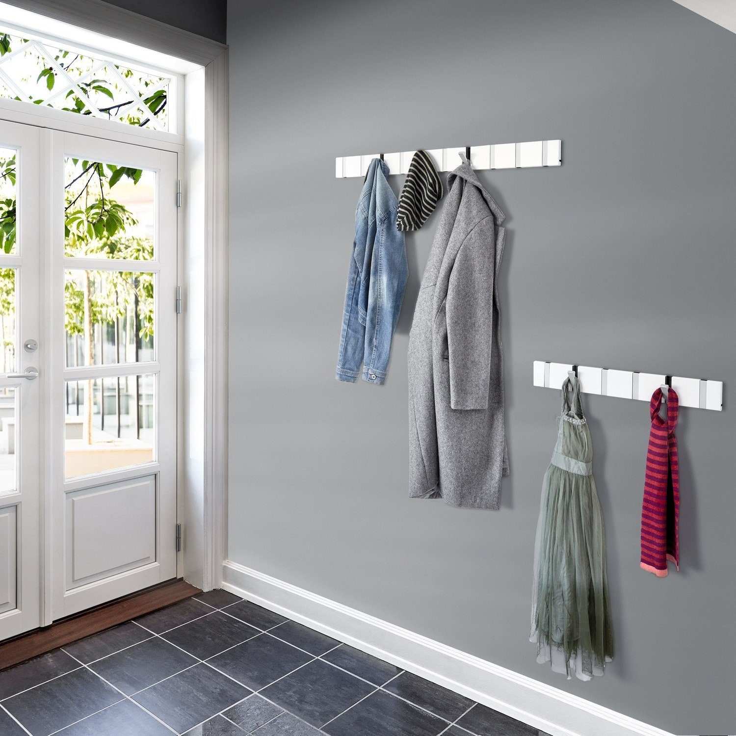 LoCa Garderobenleiste Knax 10 Haken Anthrazit