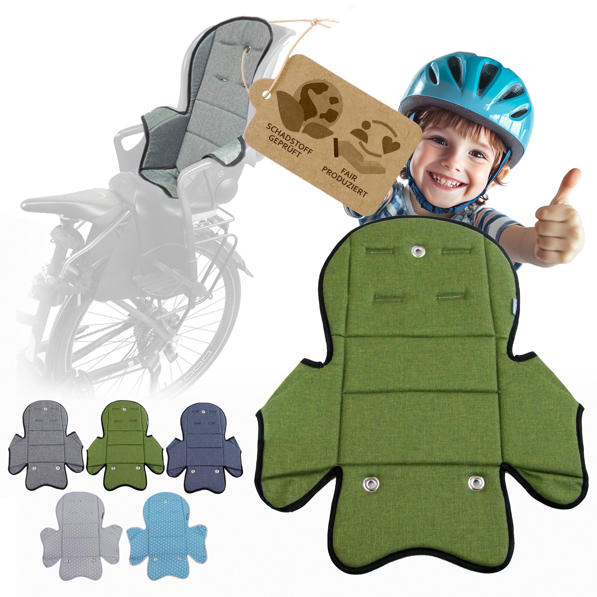 Fahrradkindersitz Ersatzbezug Sitzkissen für Fahrradsitz kompatibel mit Römer Jockey M5
