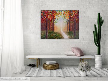 KUNSTLOFT Gemälde Creative Walk 100x75 cm, Leinwandbild 100% HANDGEMALT Wandbild Wohnzimmer