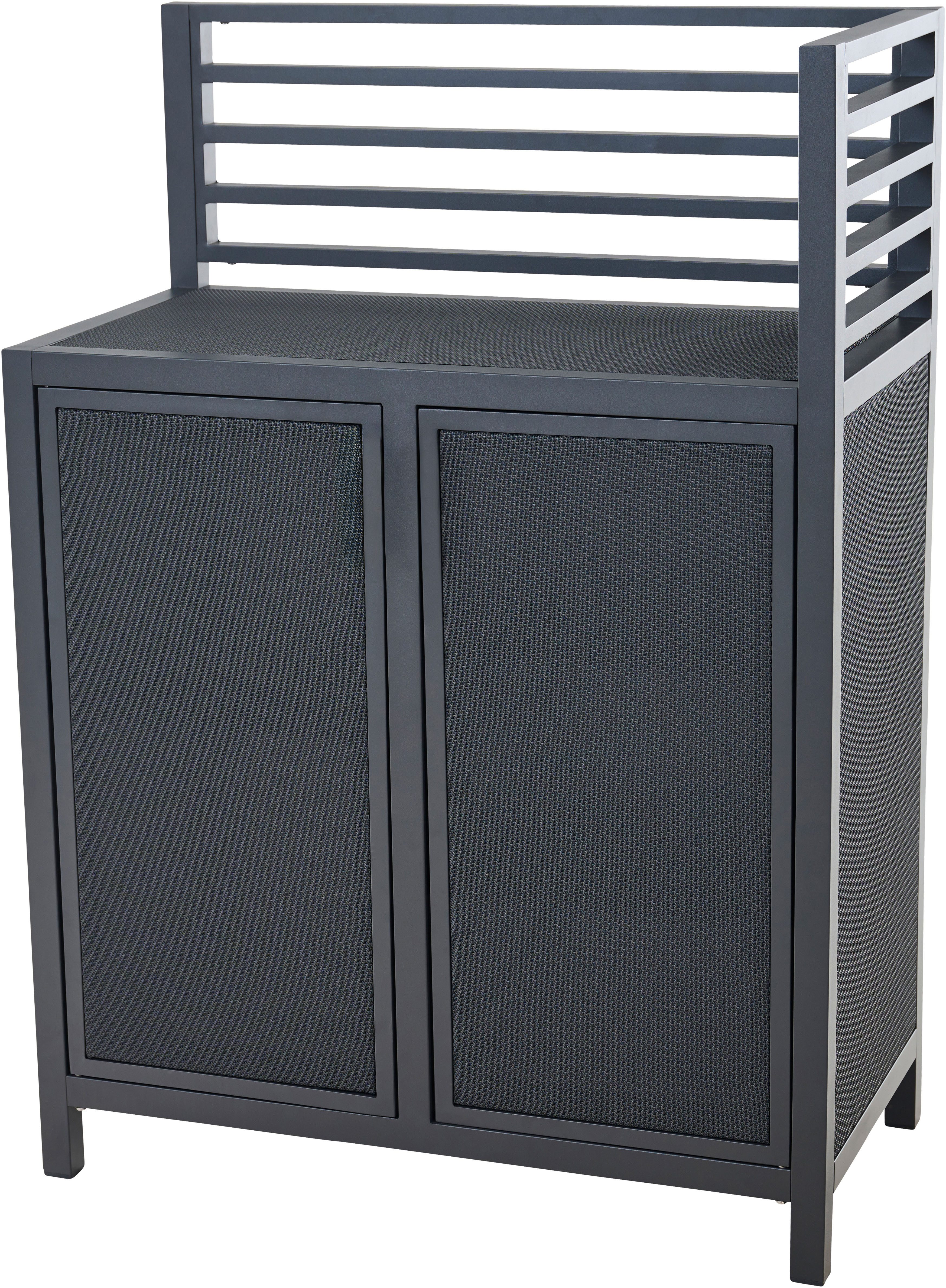 Siena Garden Gartentisch PALMA Eckelement, Aluminiumrahmen, Ranotex® Bezug dunkelgrau