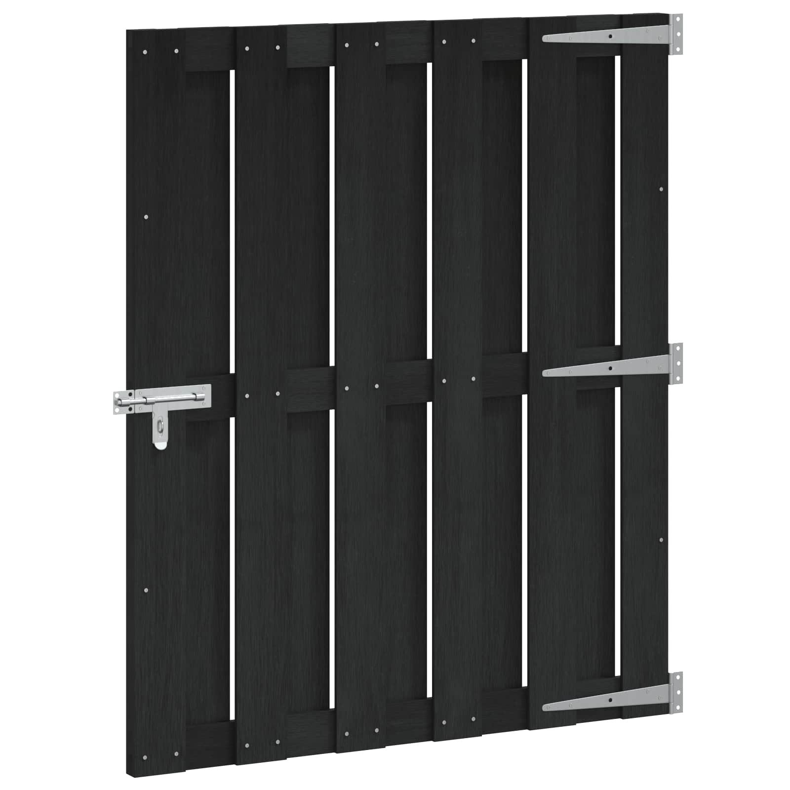 vidaXL Gartentor 100 x 112 cm Gartentor 100x112 cm WPC und Aluminium Schwarz