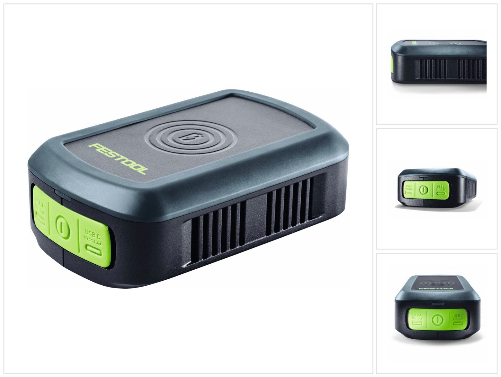 FESTOOL PHC 18 Handy Ladestation (577155) Induktionsladung / USB-A / USB-C Schnelllade-Gerät