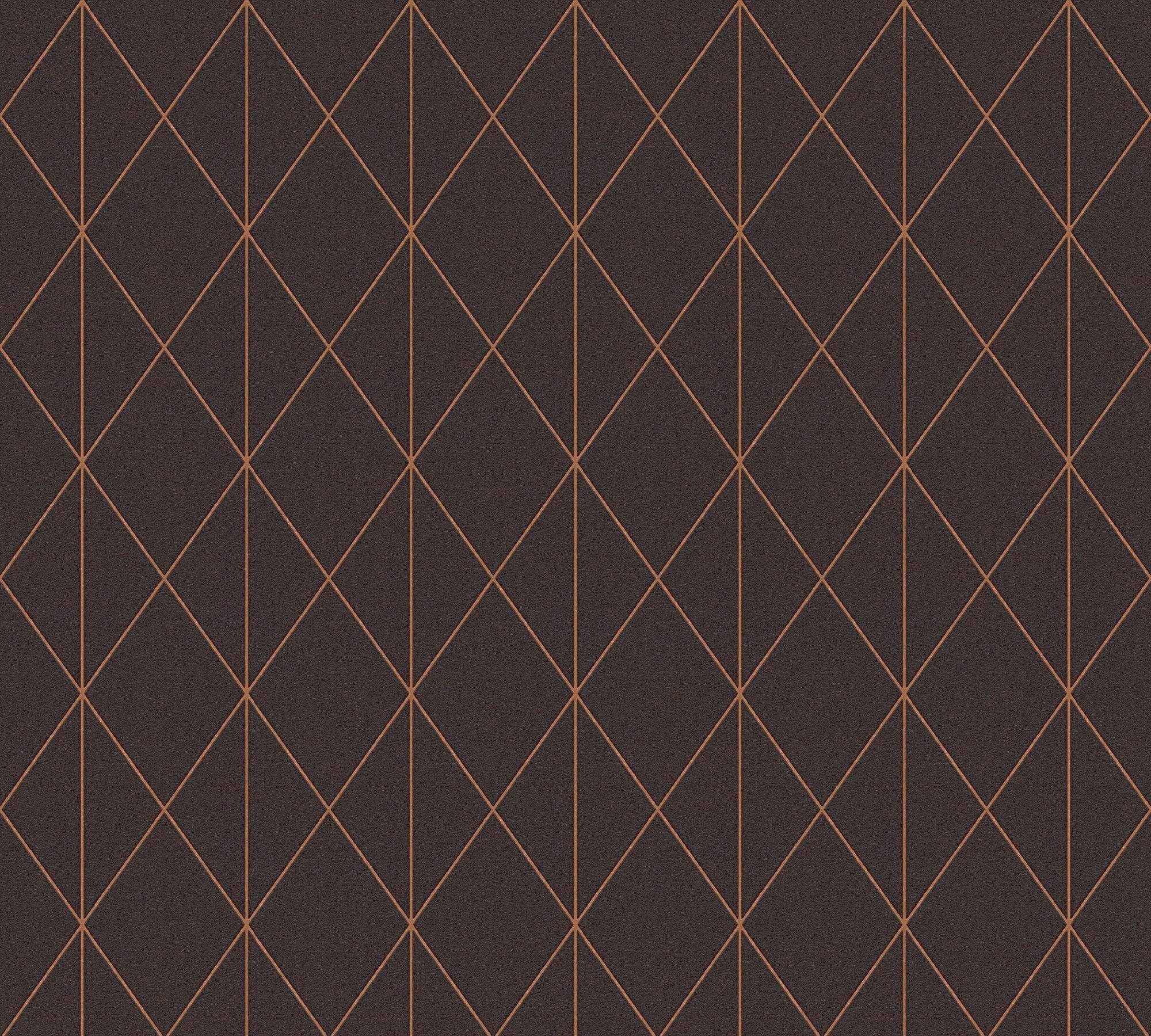 A.S. Création Modern Tapete geometrisch, Vliestapete Tapete, Metallic Geometrisch geometrische living walls metallic/schwarz grafisch