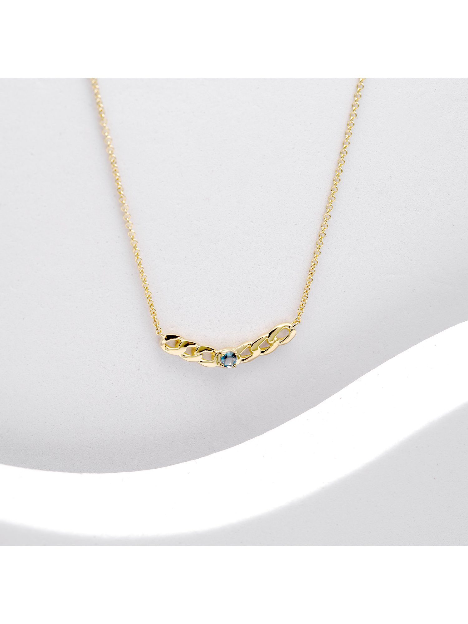 CHRIST Collier CHRIST Damen-Kette 585er Gelbgold 1 Topas