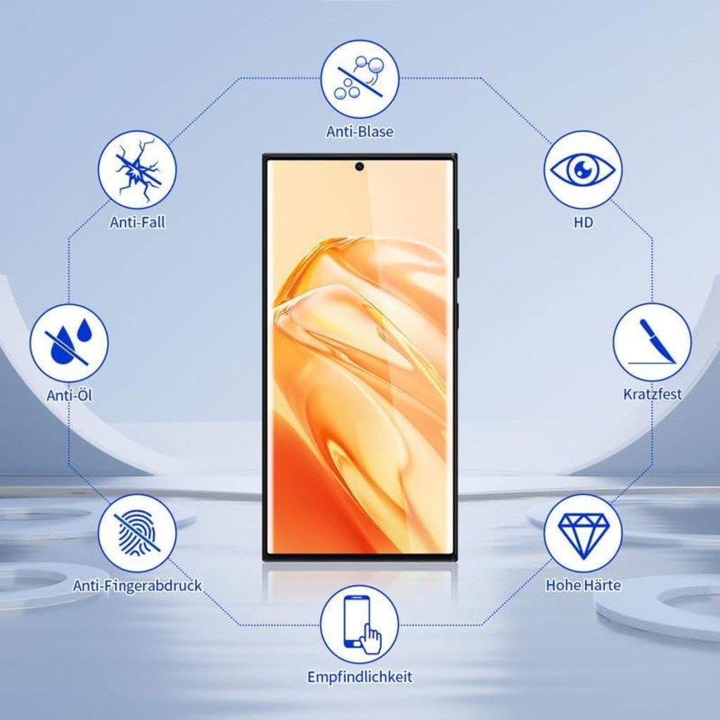 Baker Displayschutzglas 2x Panzerglas Samsung Galaxy für S25 Ultra, S25 +, S25, S24 Ultra, S24+, S24, S23 Ultra, S23+, S23, S22 Ultra, S22+, S22, S21 Ultra, S21 – Bild 2 von 5