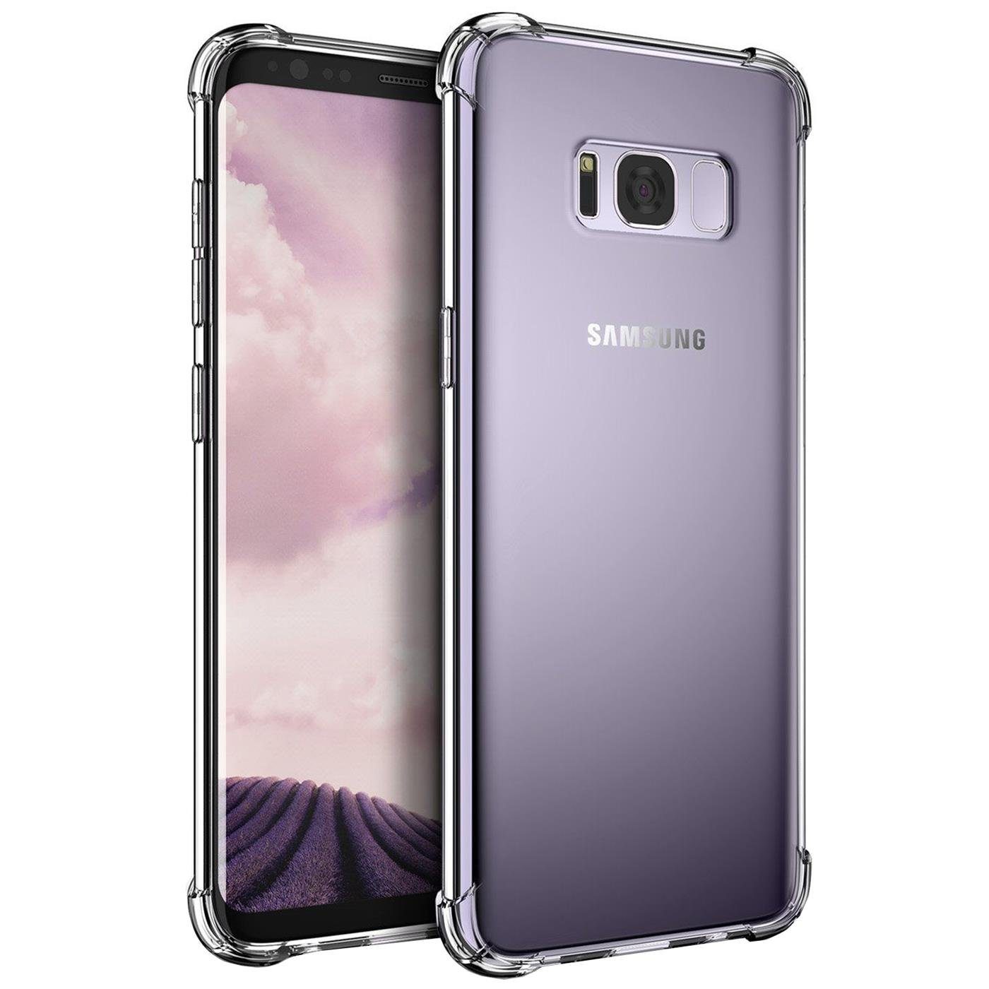 CoolGadget Handyhülle Anti Shock Rugged Case für Samsung Galaxy S8 5,8 Zoll, Slim Cover Kantenschutz Schutzhülle für Samsung S8 Hülle Transparent