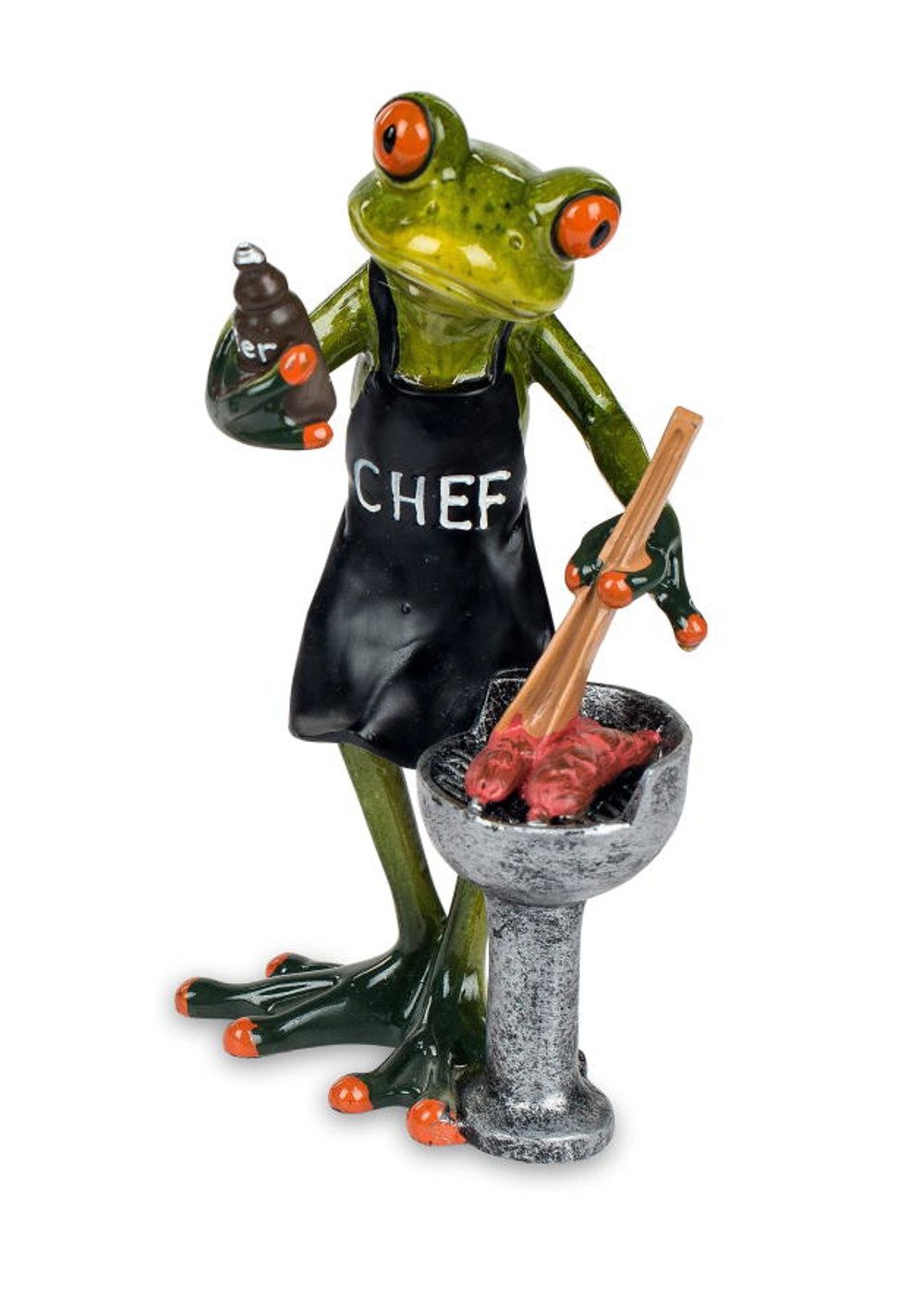 formano Dekofigur Frosch mit Grill Bier 17cm - Froschfigur - Kunststein - g günstig online kaufen