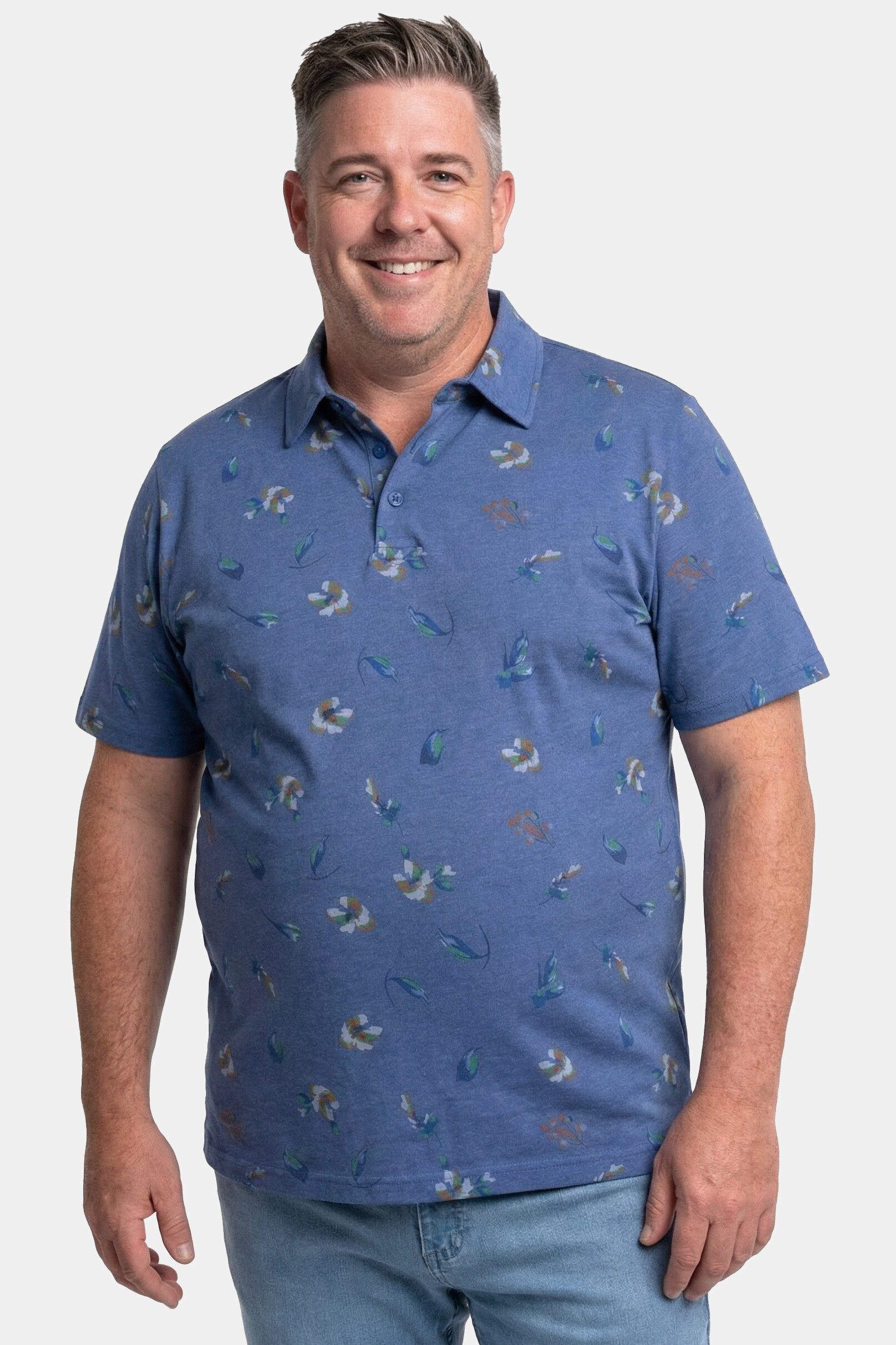 Poloshirt Poloshirt Alloverprint Halbarm