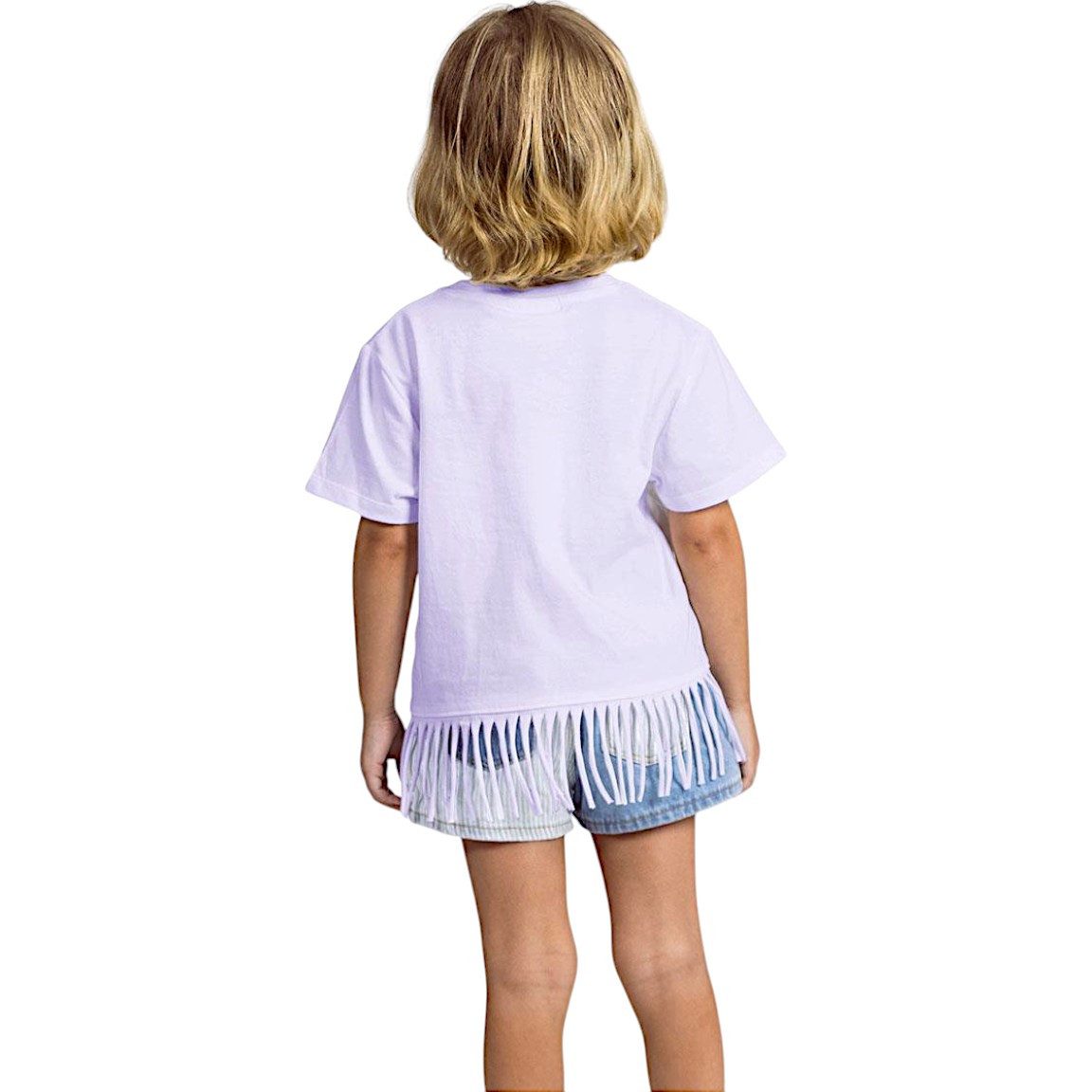 Cerdá T-Shirt Minnie Maus & Daisy Mädchen Shirt mit Fransen aus Jersey Gr. 98-122 cm
