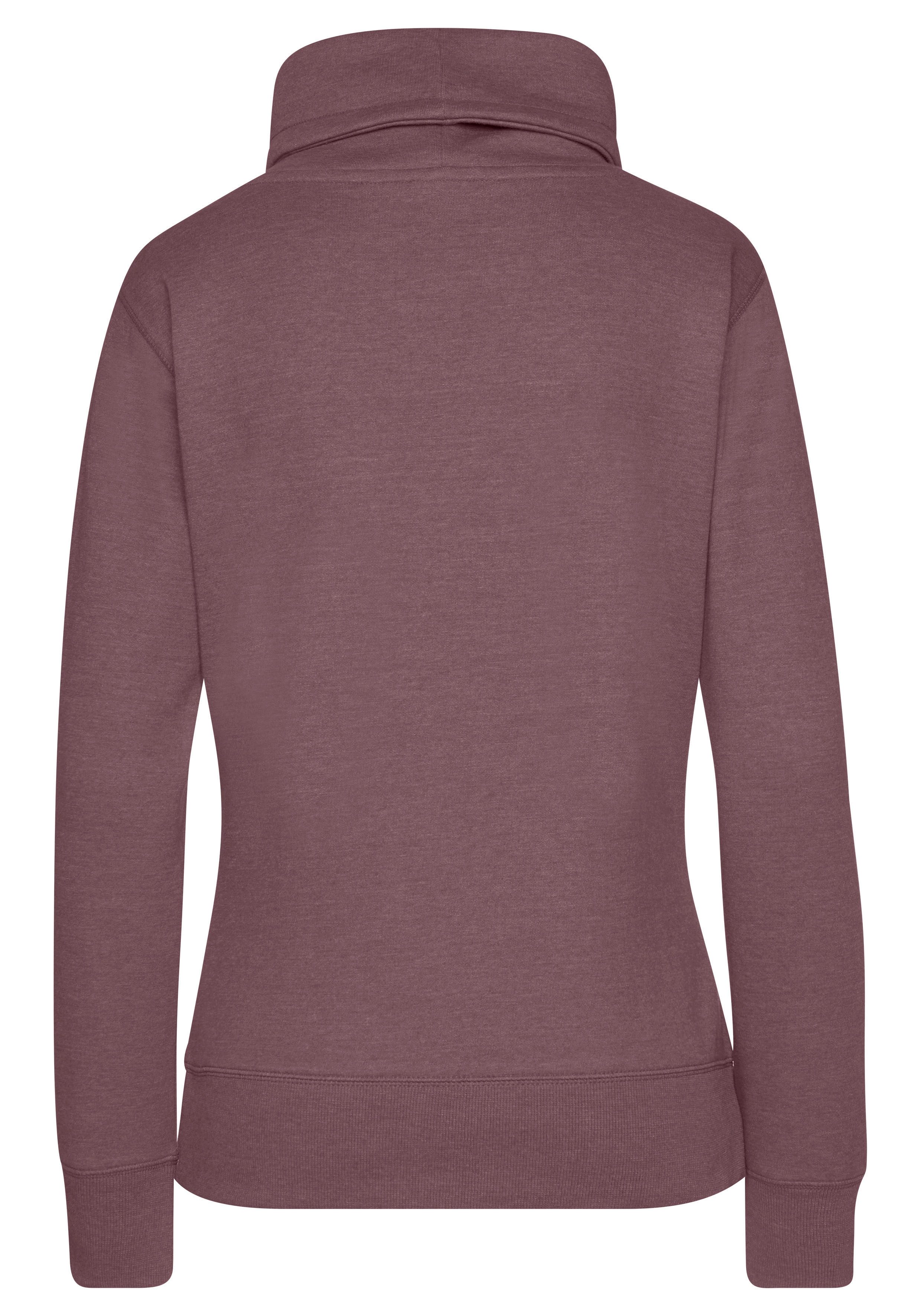Bench. Loungewear Longsweatshirt mit Stehkragen in Layeroptik und Kängurutasche, Loungewear – Bild 3 von 4