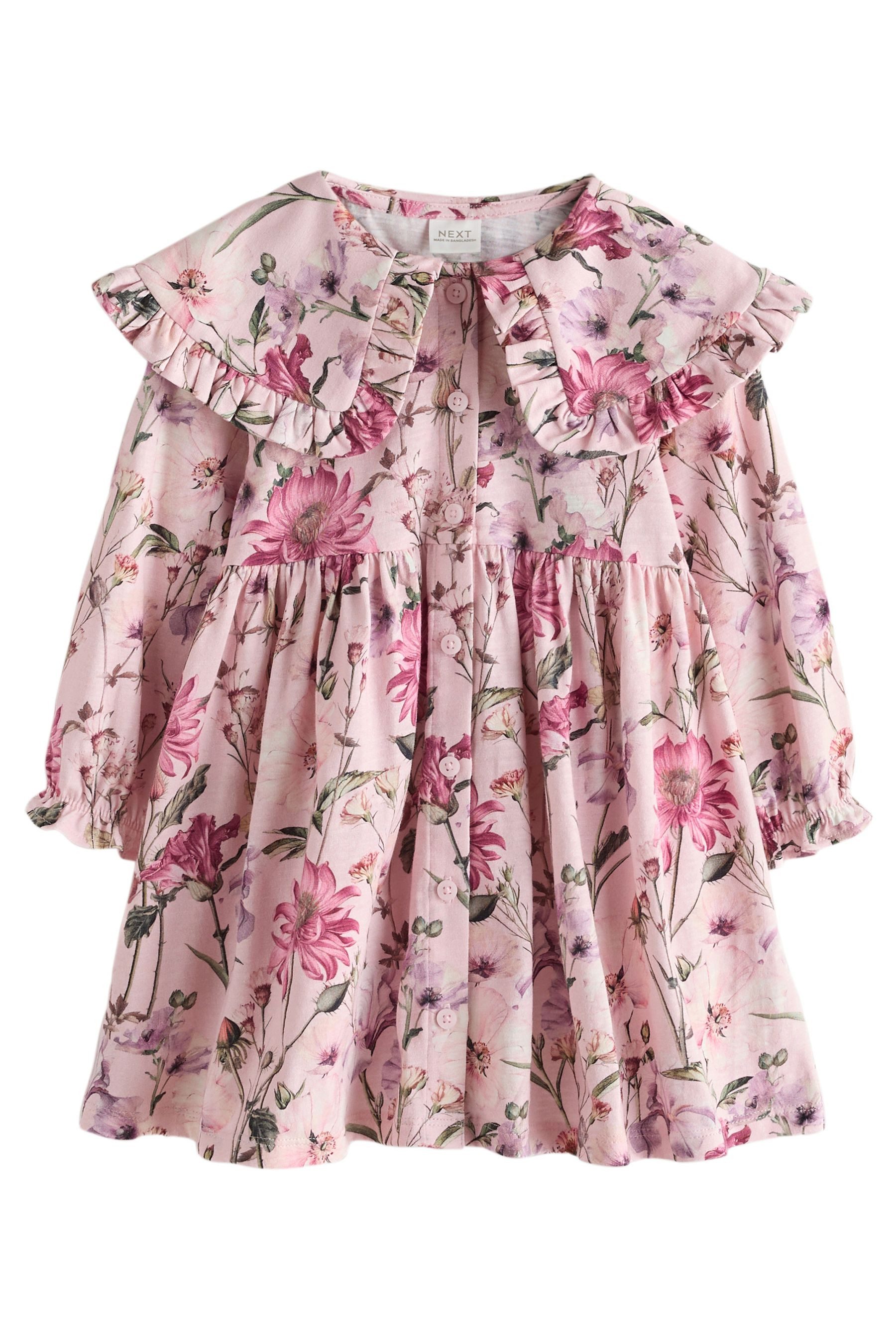 Next Jerseykleid Langarmkleid mit Kragen (1-tlg)