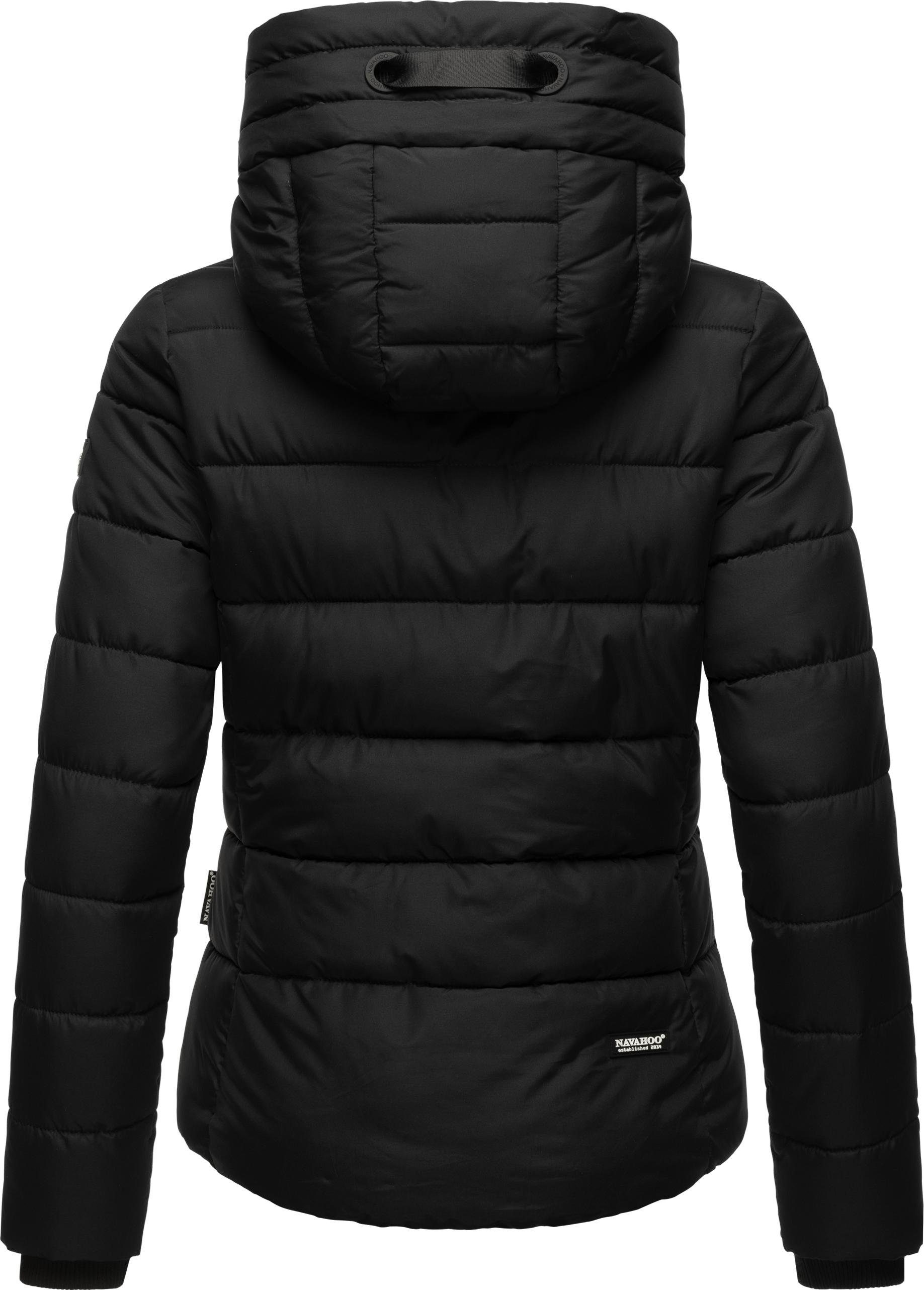 Navahoo Steppjacke Amayaa stylische Damen Winterjacke mit coolen Applikationen