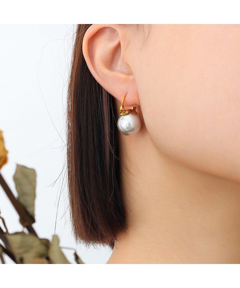 Karisma Paar Ohrclips Damen Ohrstecker Clip-Verschluss Kunst-Perle Vergolde günstig online kaufen