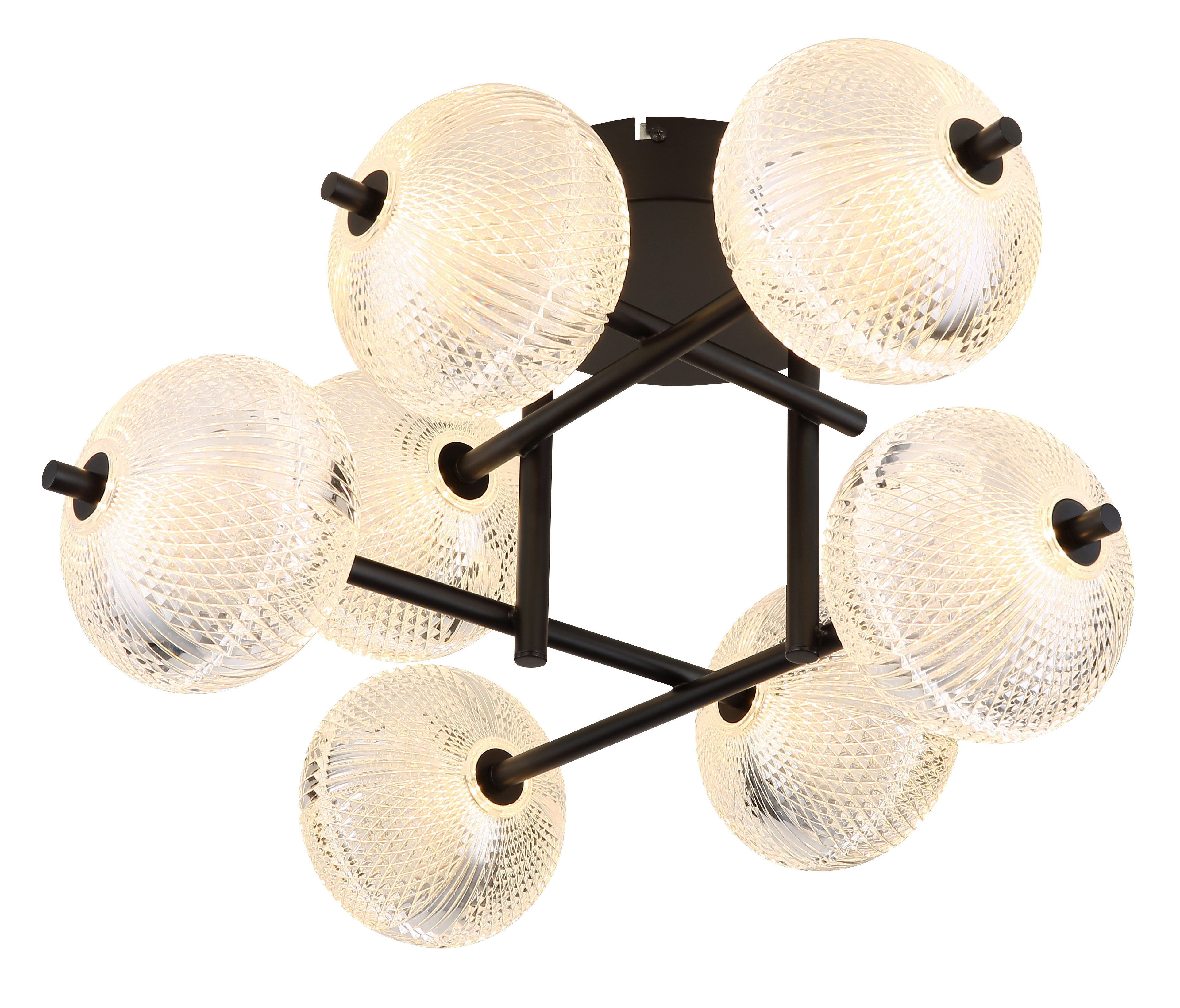 GLOBO LIGHTING LED Deckenleuchte AIDA, LED fest integriert, Deckenlampe/schwarz/Farben fixierbar/CCT 3000/6500/4500K
