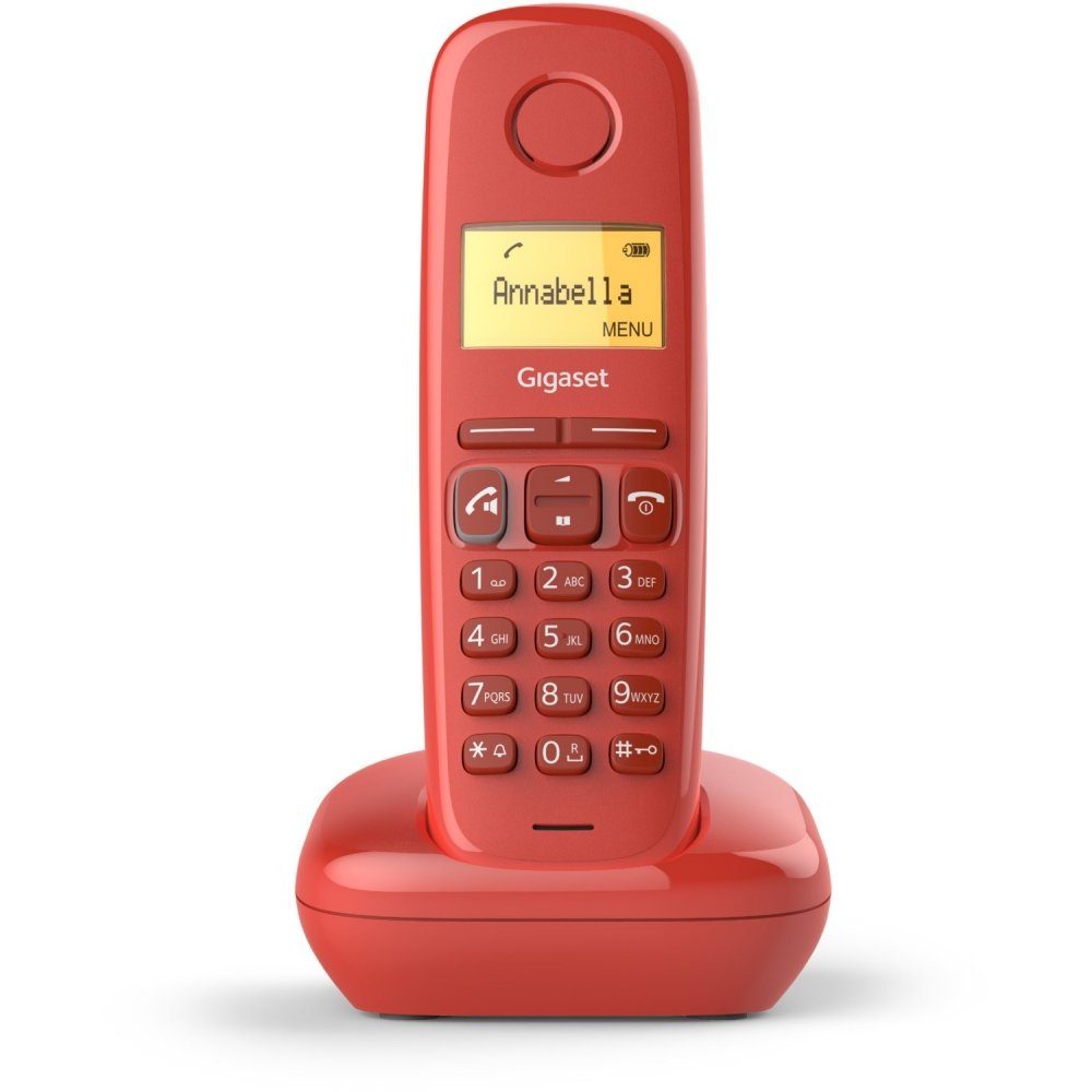 Gigaset A 270 rot Schnurloses Telefon Eco DECT Hörgeräte Kompatibel  Festnetztelefon