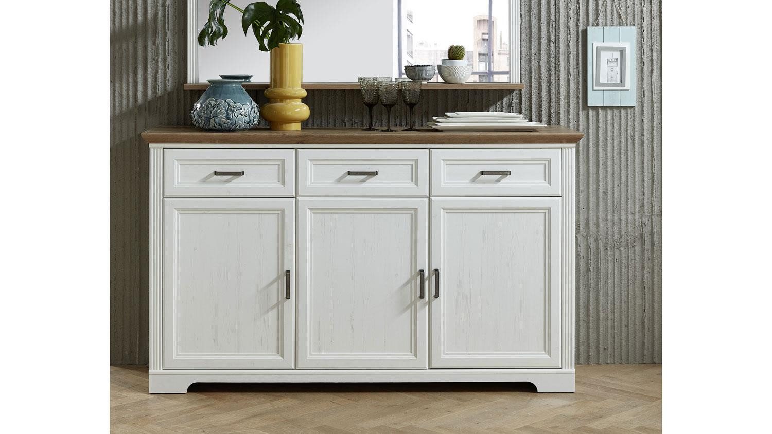 Innostyle Sideboard Sideboard Jasmin Pinie hell MDF Artisan Eiche B/H/T: ca. 166/102/48 cm