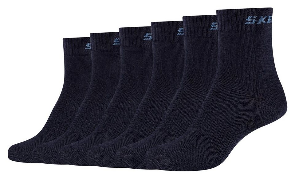 Skechers Socken (6-Paar) (6) Paar mit Mesh Ventilation System, Aus weicher  Baumwolle mit Polyamid und Elasthan kombiniert