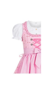 Nübler Dirndl Kinderdirndl 3-teilig Linda in Rosa von Nübler 3 teiliges Set aus Dirndl, Bluse und Schürze, Kinder Tracht im Original bayerischen Stil