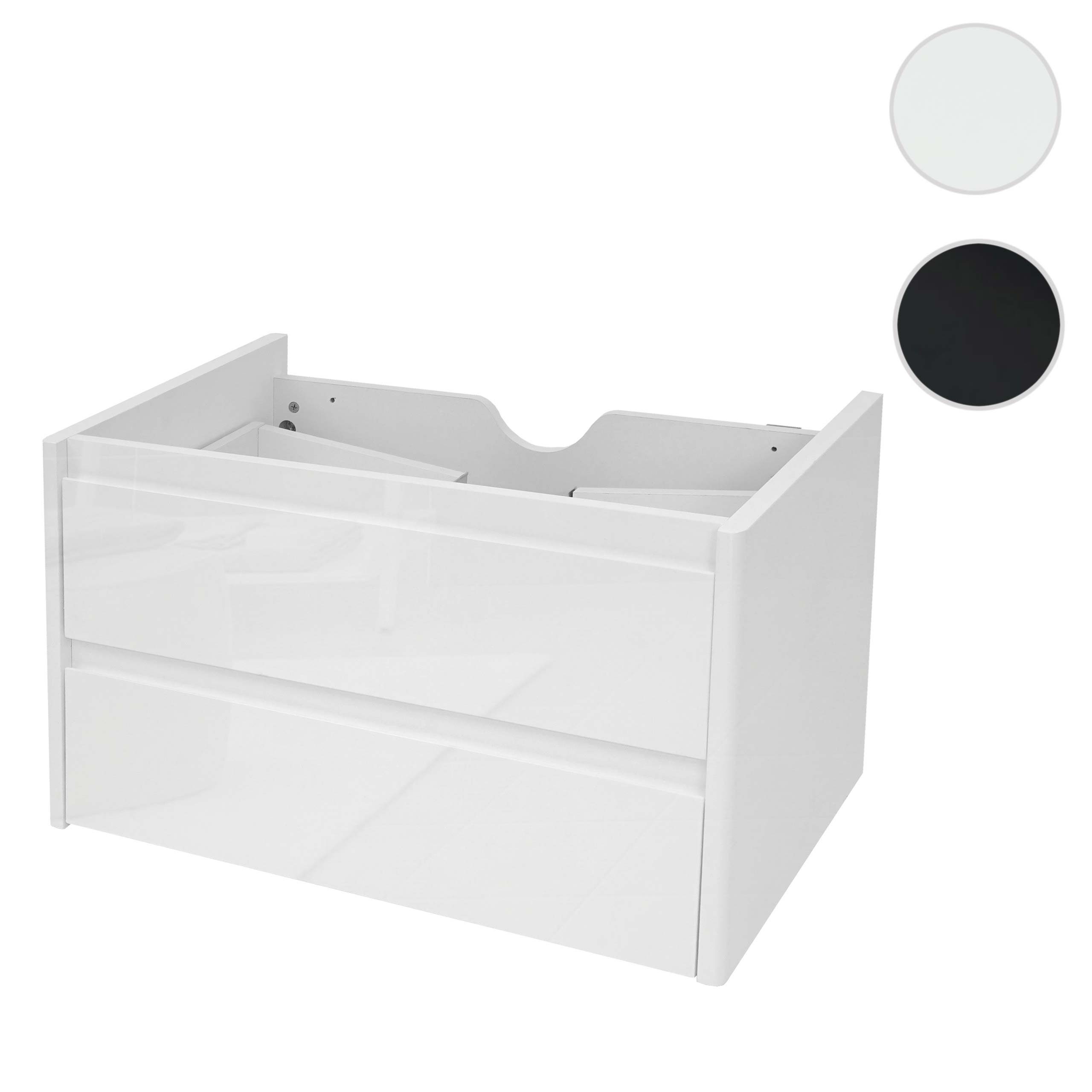 MCW Waschbeckenunterschrank MCW-B19-WUS (1-St) Hochglanz-Optik, 2 günstig online kaufen
