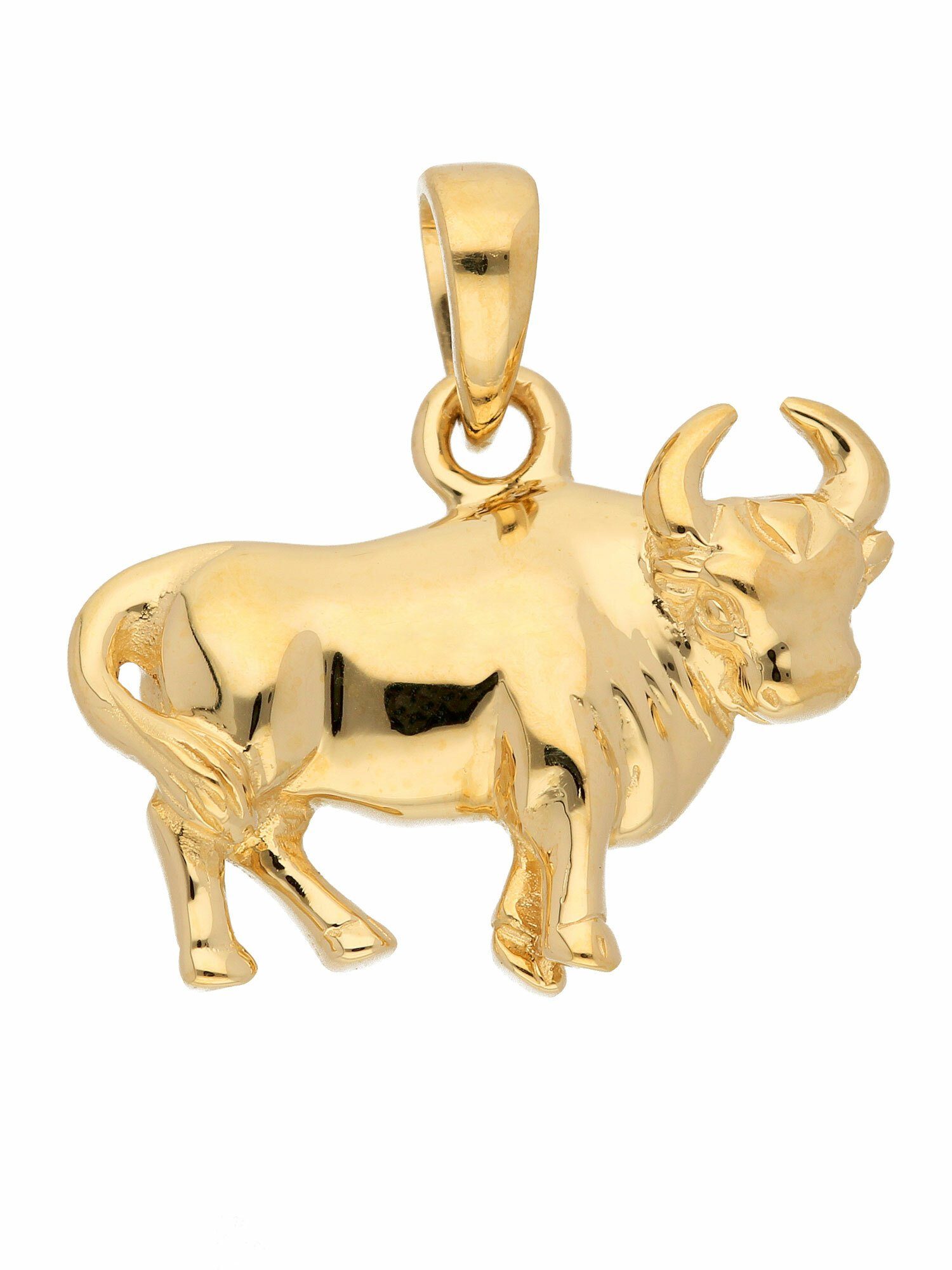 Adelia´s Kettenanhänger 585 Gold Sternzeichen Anhänger Stier, Goldschmuck für Damen & Herren