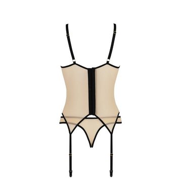 Casmir Corsage CA Denerys corset & thong beige-black L/XL