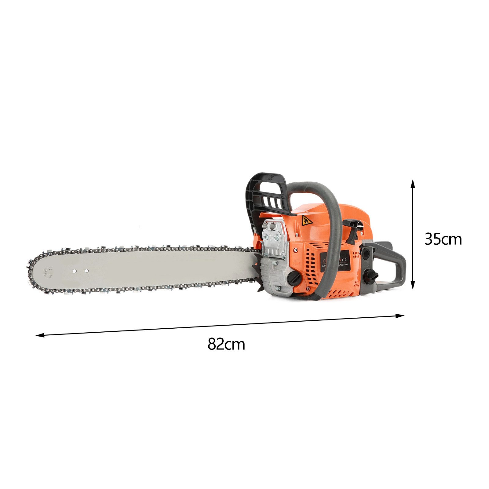 Rutaqian Petrol Chainsaw 55cc Petrol Chainsaw, ergonomic handle, double chain brake, chainsaw with 2000 W engine power, 50 cm bar length