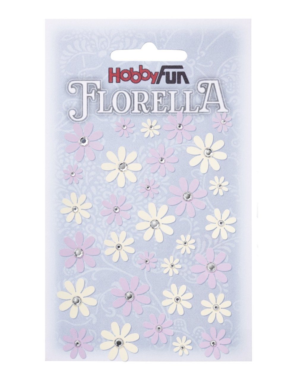 Design Dekofigur HobbyFun I, B FLORELLA flieder-creme, Papier-Blüten