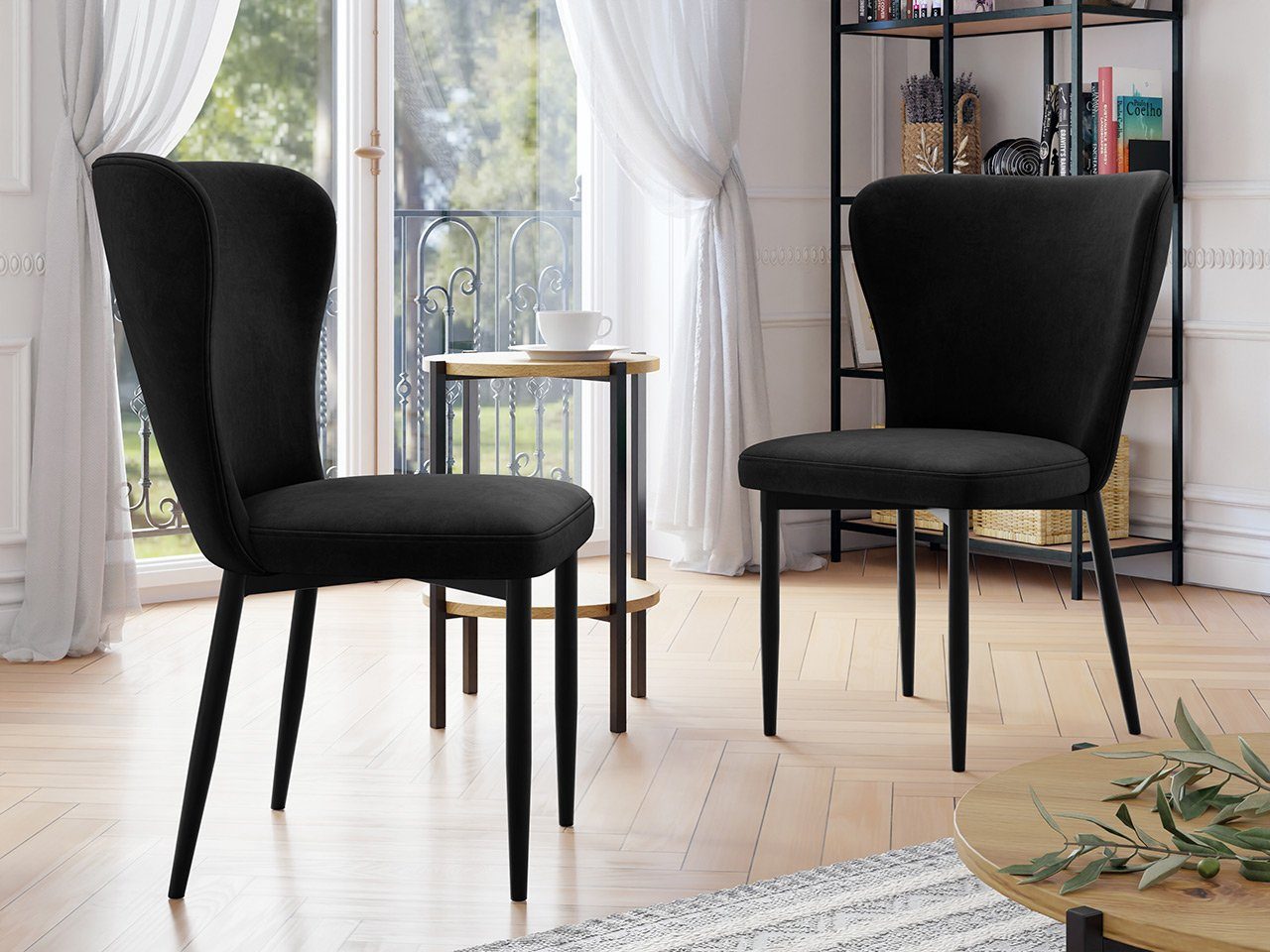 MIRJAN24 Stuhl Elena (1 Stück), Beine aus Metall, 63x56x90 cm Magic Velvet 2219 | Stühle