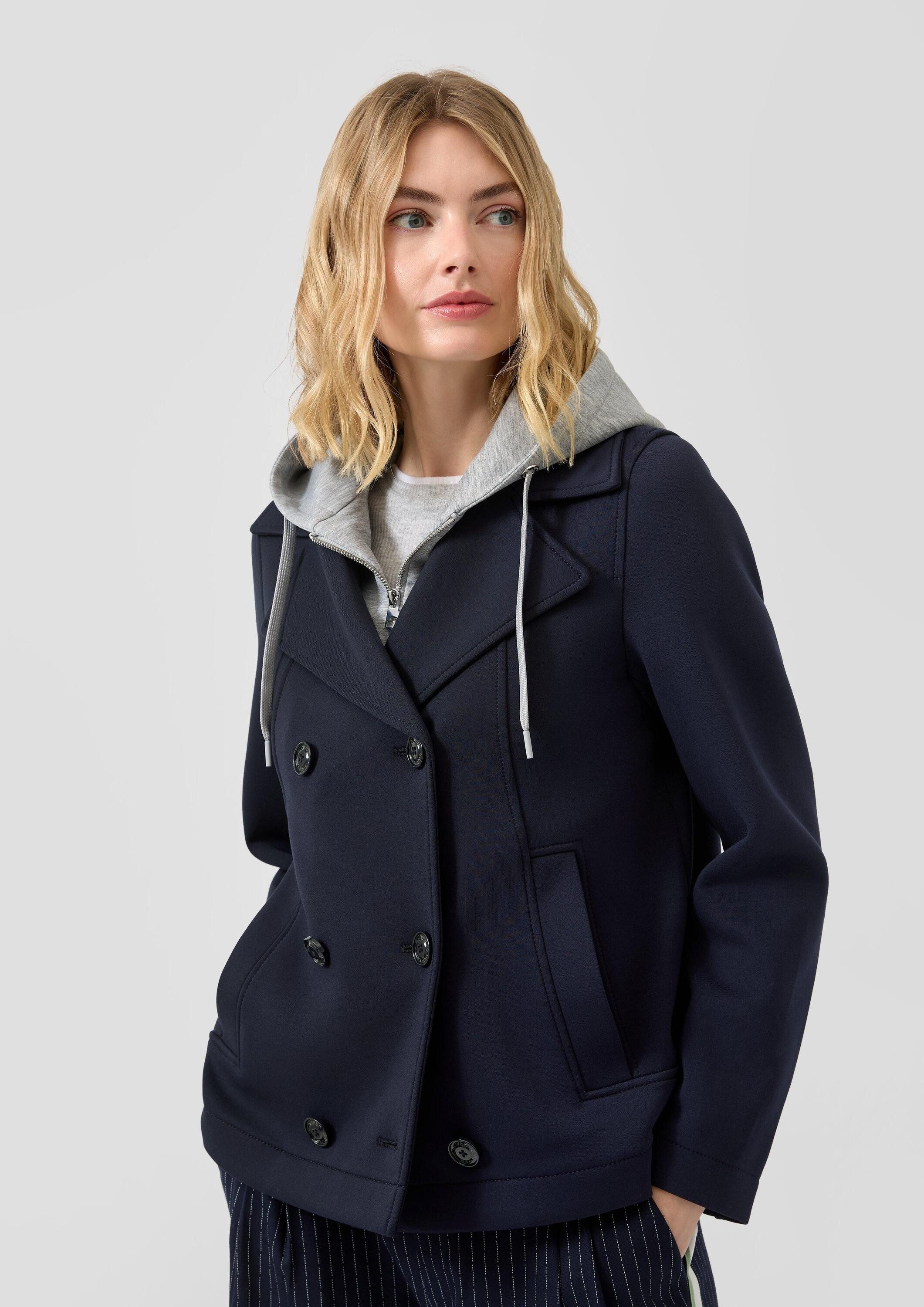 s.Oliver Funktionsjacke Outdoor-Jacke Cabanjacke aus Scuba mit herausnehmbarem Einsatz