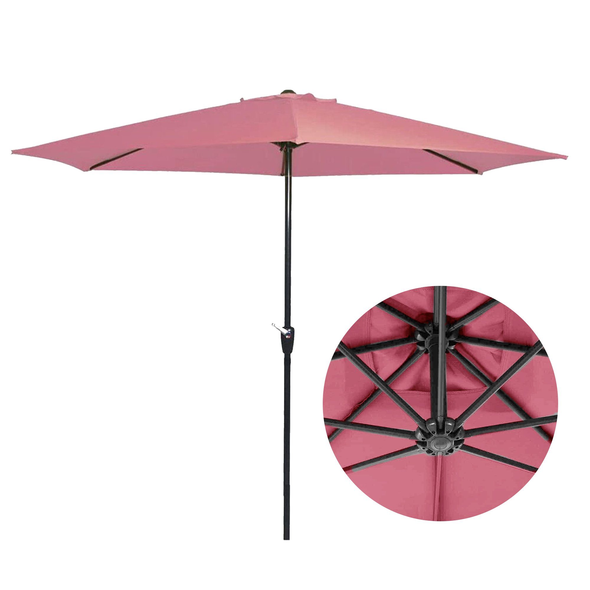 habeig Sonnenschirm Sonnenschirm Marktschirm Kurbelschirm 300cm günstig online kaufen