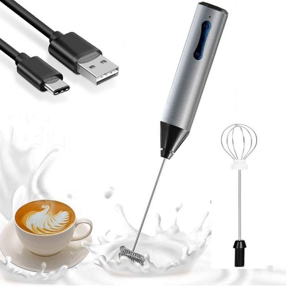 4 IN 1 USB Elektrische Mixer Milchaufschäumer Handheld Schneebesen Kaffee  Creme