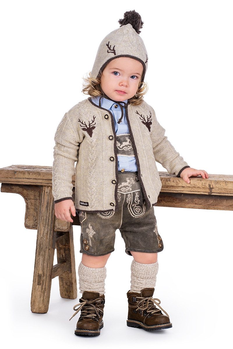 Isar-Trachten Trachtensocken Trachten Kinder Kniestrümpfe - LIO - beige