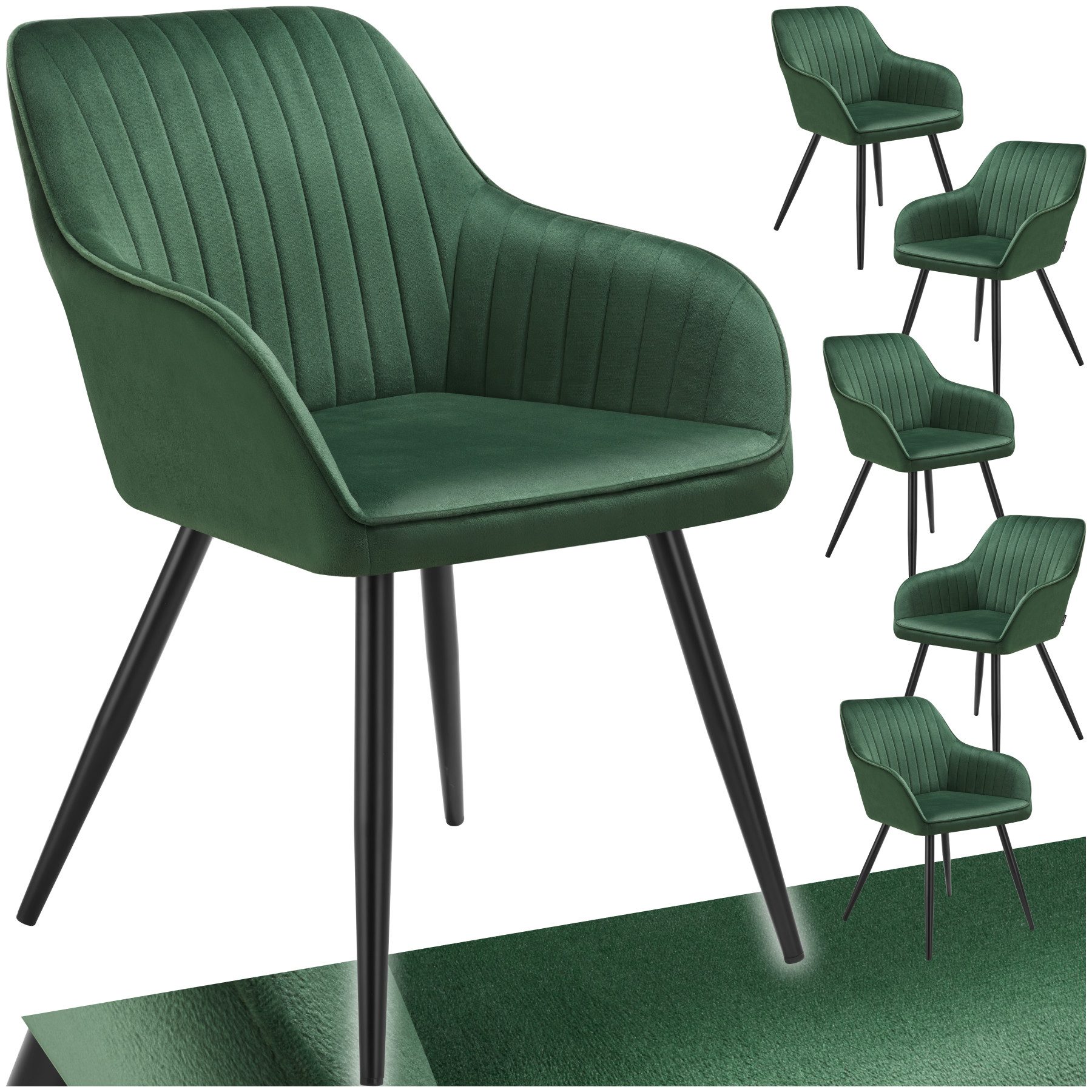 tectake Esszimmerstuhl Marilyn (6er Set, 6 günstig online kaufen