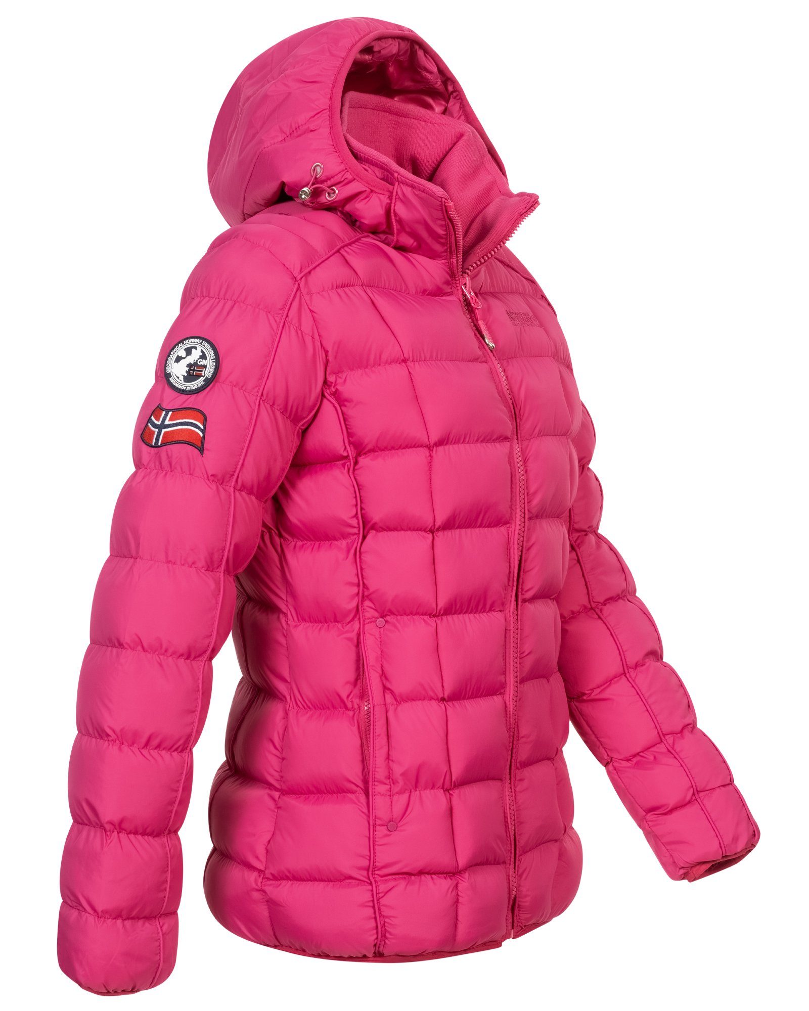 Geographical Norway Steppjacke Damen Steppjacke Parka Winterjacke Warm Gesteppt Outdoor Jacke Kapuze