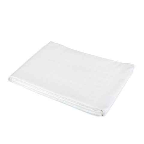 Bettlaken glatt weiß in verschiedenen Größen 100% Baumwolle ohne Gummizug, TextilDepot24, Gummizug: ohne