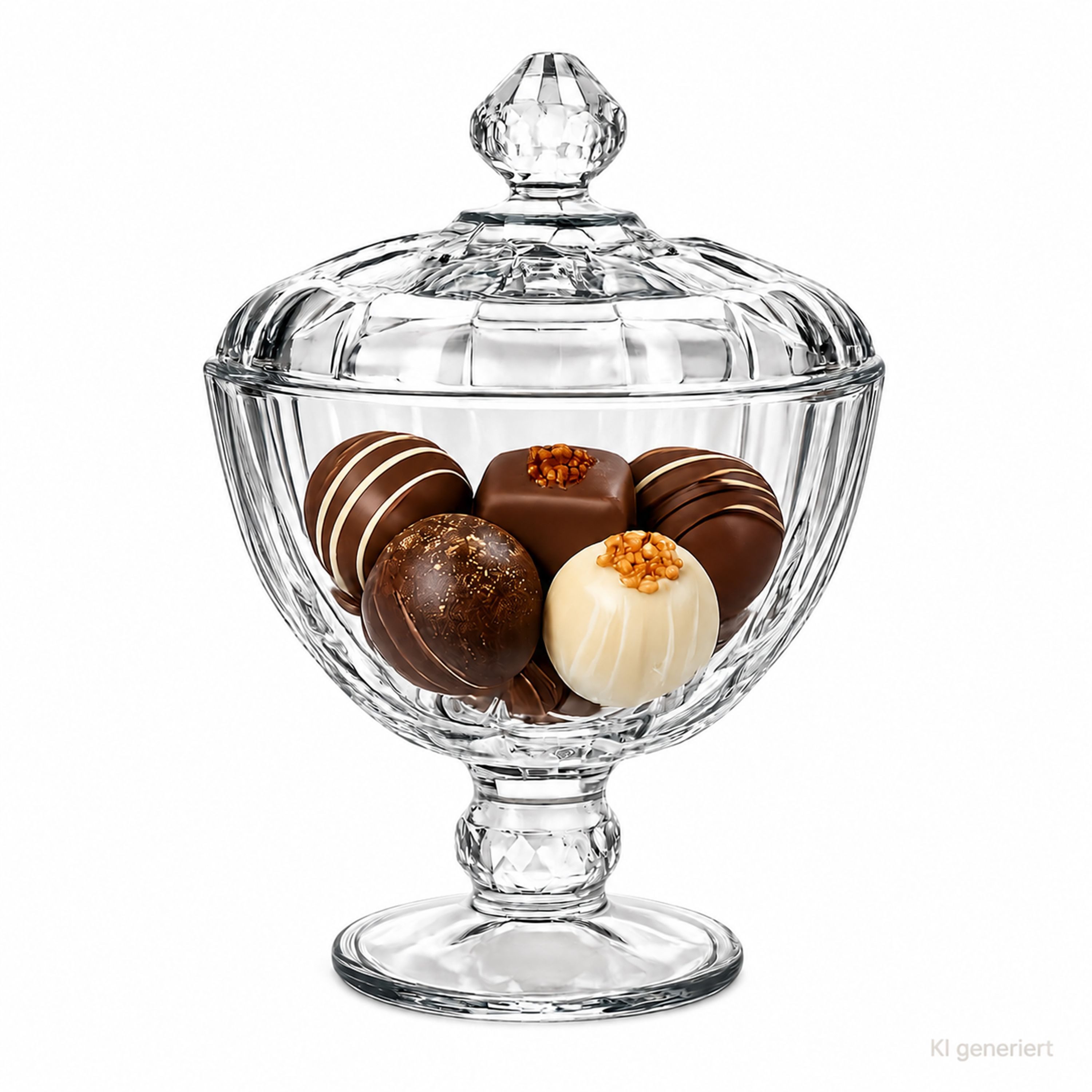 MamboCat Keksdose Mini-Patisserie auf Fuß mit Deckel Glas Bonbonniere Ø11cm Pralinendose, Glas