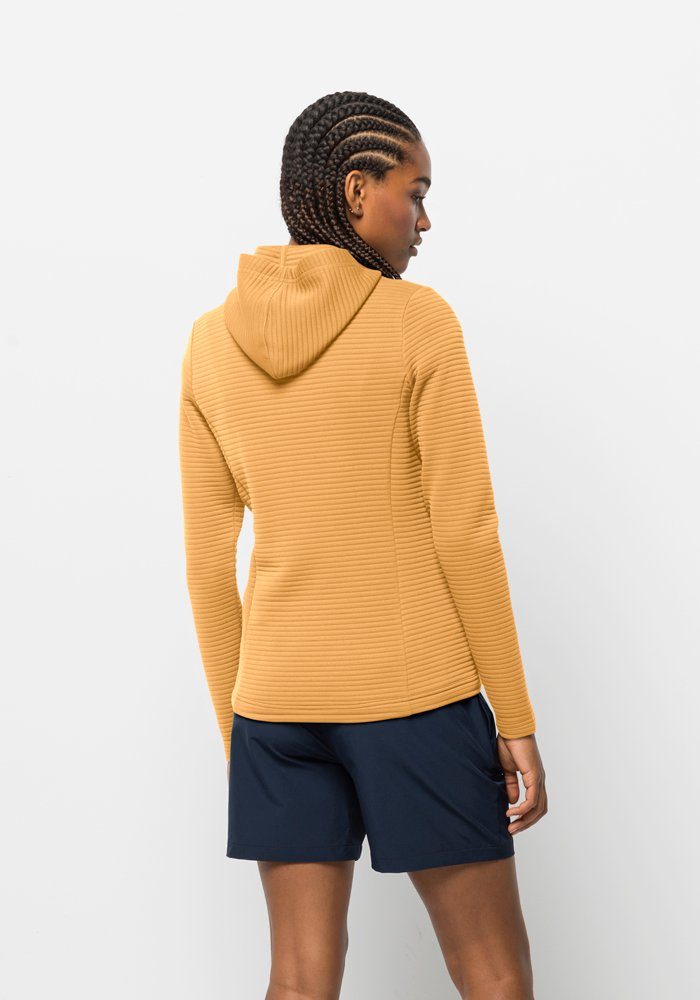 MODESTO HOODED JKT Jack honey-yellow WOMEN Kapuzenfleecejacke Wolfskin