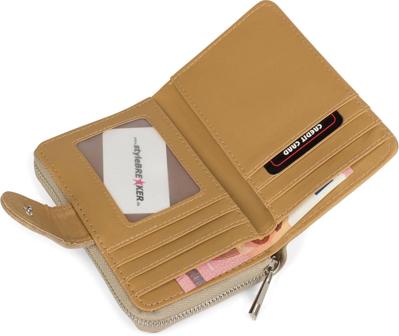 styleBREAKER Geldbörse Geldbörse mit Stern Cutout (1-tlg)