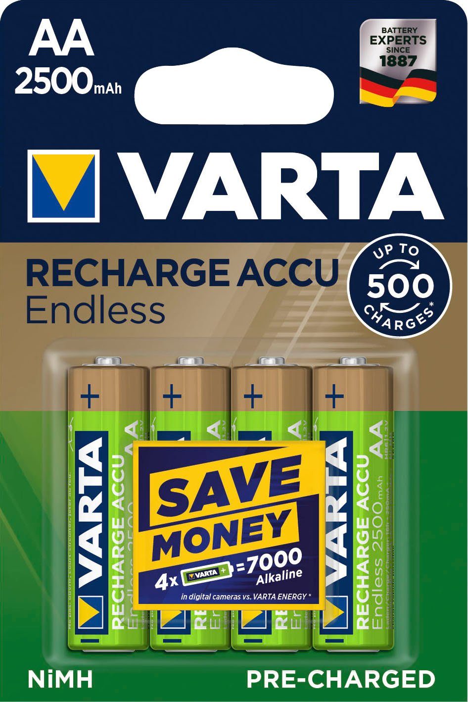Image of Varta Recharge Accu Endless AA 2500mAh 4er