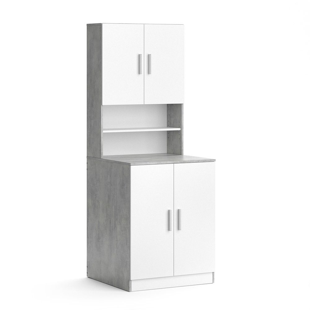 Vicco Waschmaschinenumbauschrank Liana, Beton/Weiß, 70.5 x günstig online kaufen