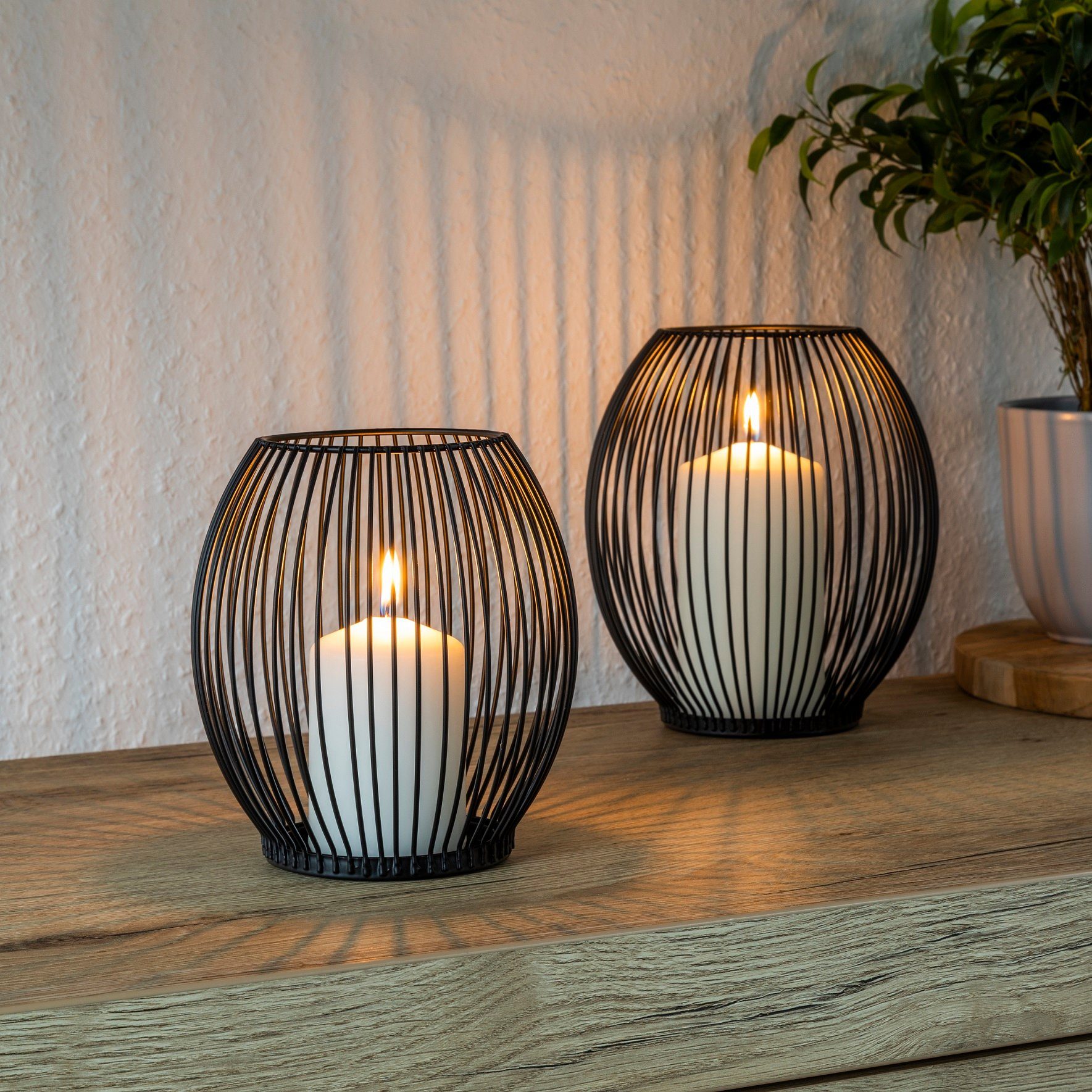 GartenHero Tischkerzenhalter Kerzenhalter Teelichthalter Kerzenständer Wind günstig online kaufen