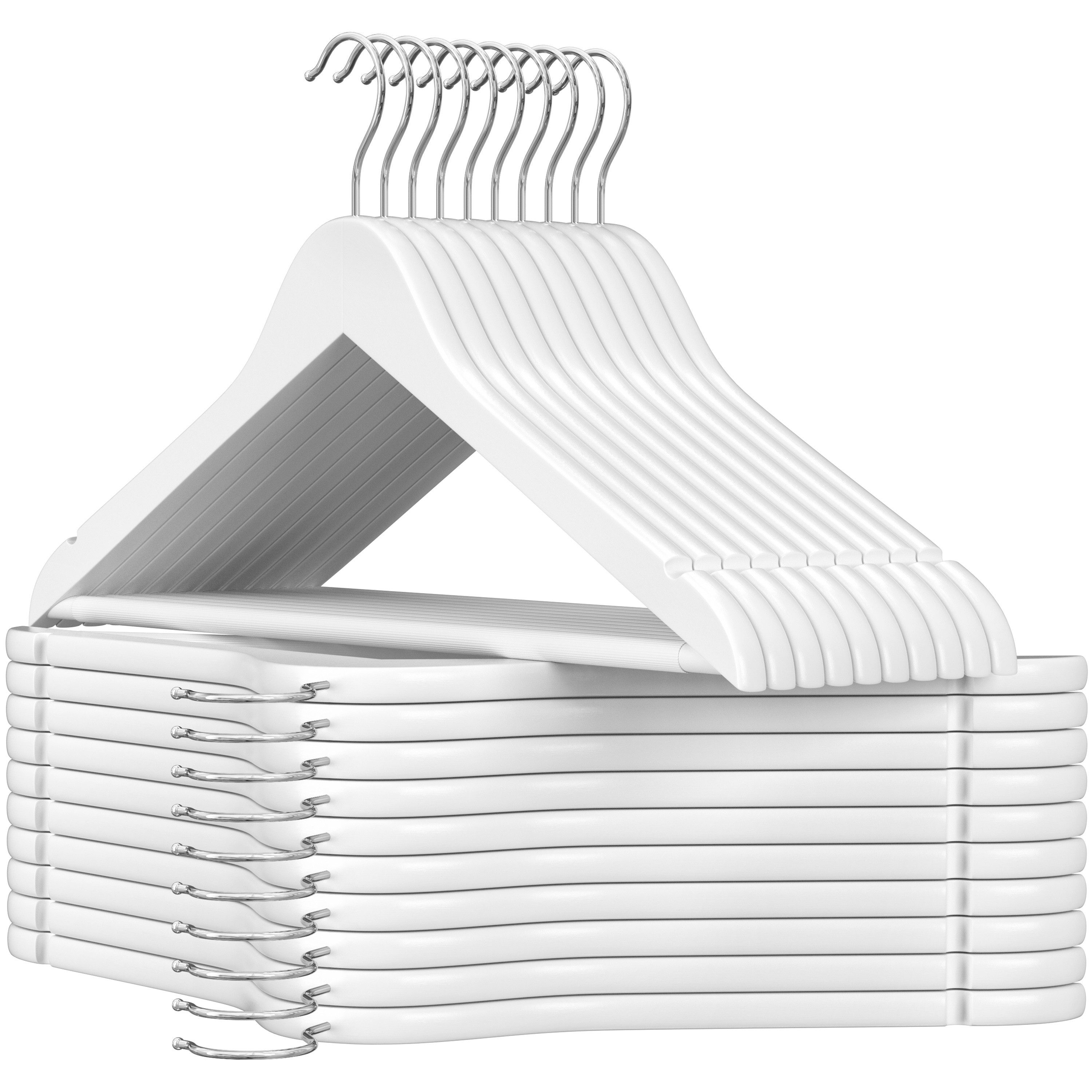 SONGMICS Kleiderbügel Bügel, (20-tlg), Bügel aus Massivholz, Einkerbungen, günstig online kaufen